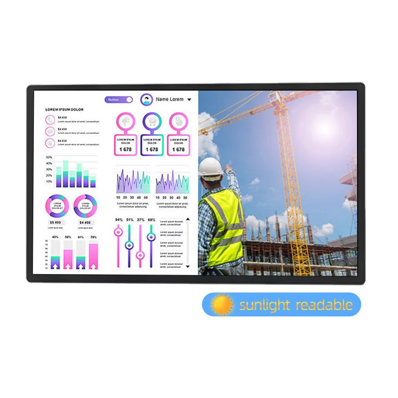 Wall Mount 16 18 22 24 27 Inch All in One Touch Tablet Industrial Touch Screen Monitor Android/Win Industrial Control Machine