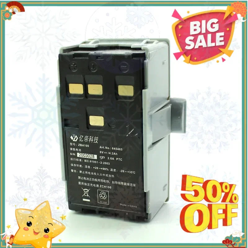 SWZY ZBA100 Battery for Geomax ZTS602, ZTS602S, ZTS602LR Series Total Station Rechargeable NI-MH Battery