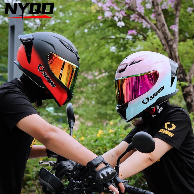 

New SOMAN Motorcycle Helmet SM973 Unisex Full Face Bike Helmet for Men Women Riding Safety