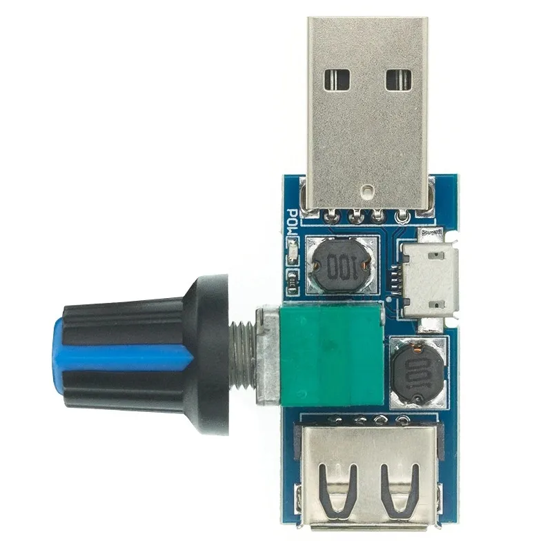 Mini USB Fan Governor Wind Speed Controller Air Volume Regulator Cooling Mute Multi Function Fan Speed Switch Module DC 5V