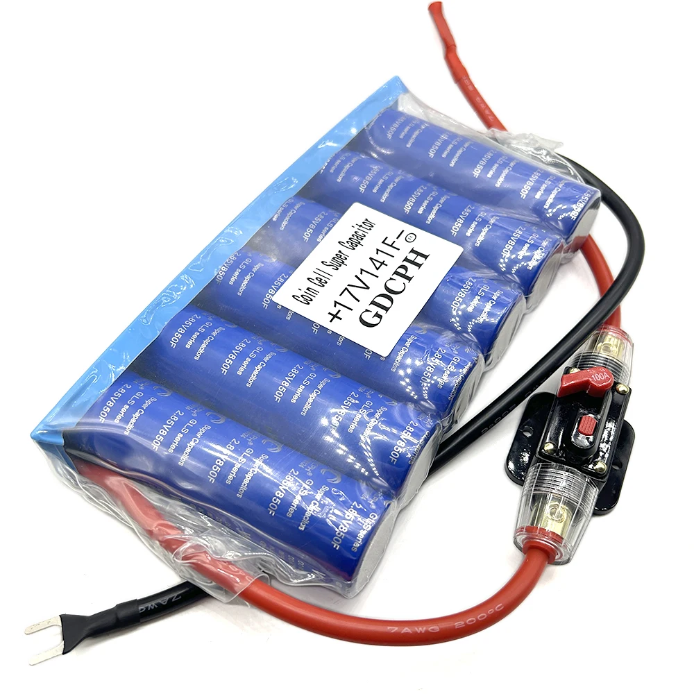 GDCPH 17V141F Supercapacitor Module Automotive Rectifier Auxiliary lighters 2.85V850F Super Capacitor Backup Power Supply