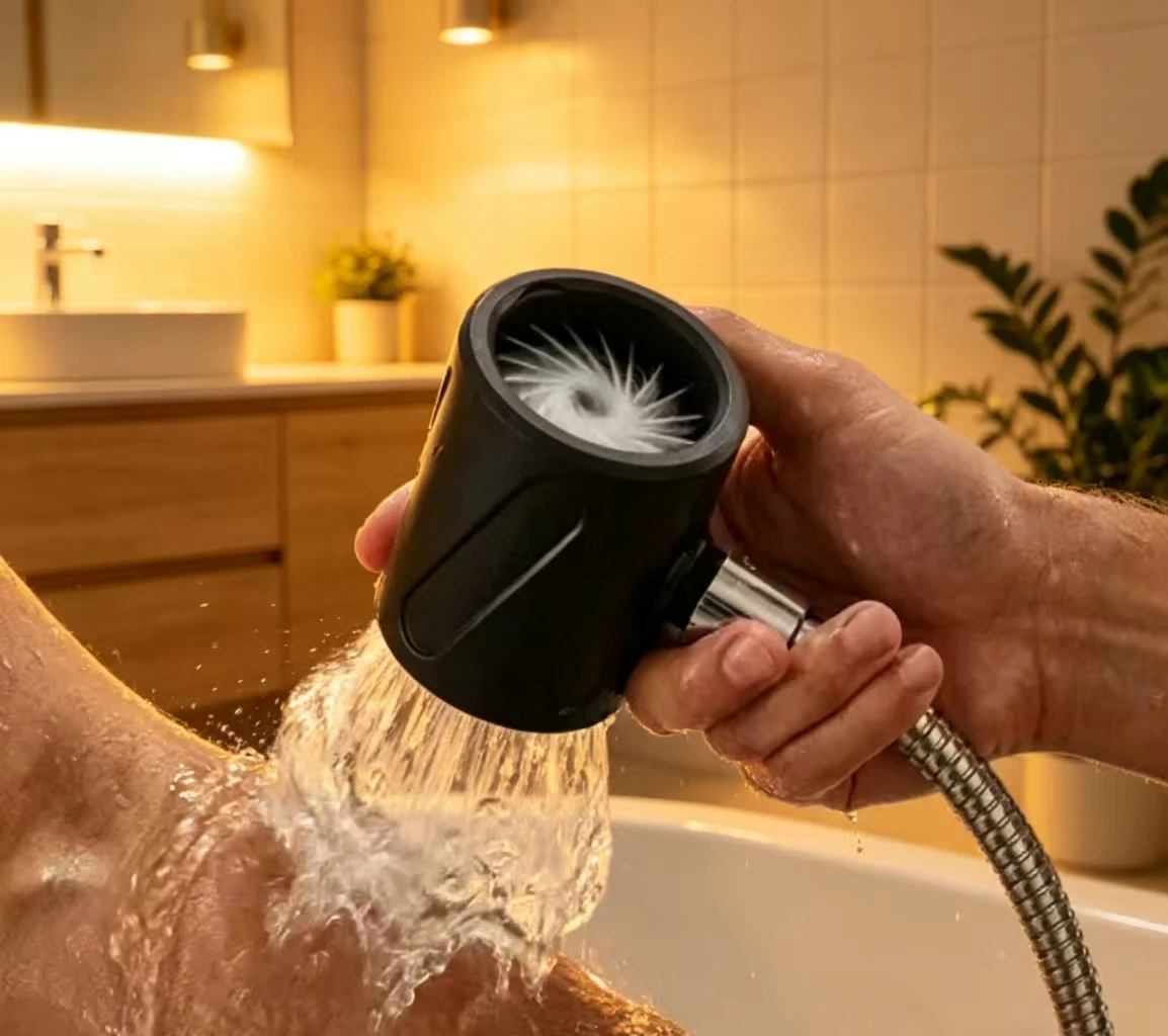 

Усовершенствованная ручная душевая лейка высокого давления, напечатанная на 3D-принтере — универсальный массажер для ванной комнаты