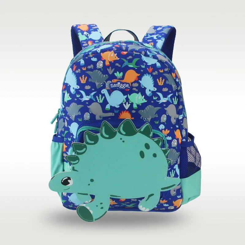 

children's schoolbag boys Blue Dinosaur World shoulder backpack Kawaii 3-7 year modeling bags 14 inch