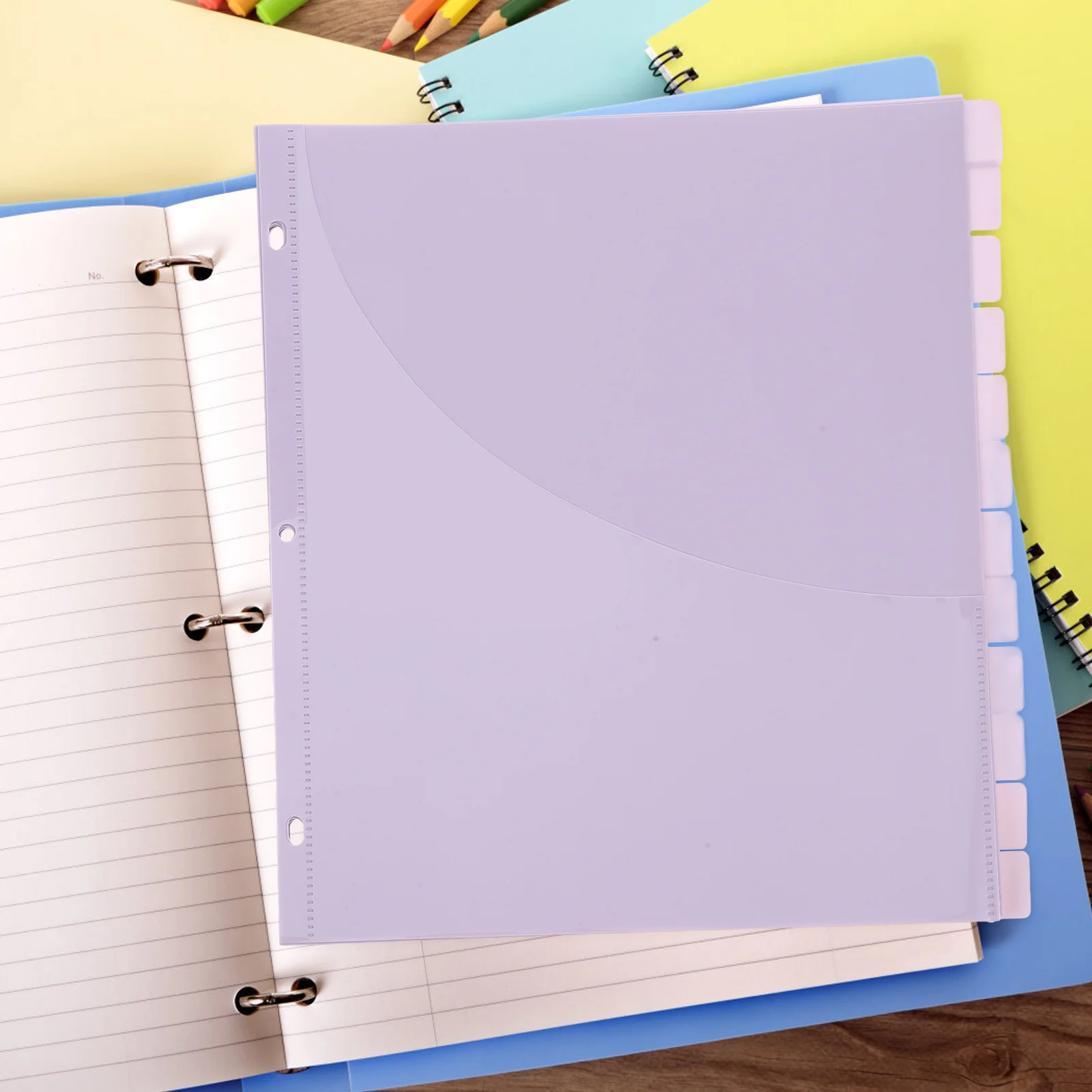 12 Stuks Bestandsmap A4 Letter-formaat Bindmiddel Verdelers Met Zakken Voor Kantoor School Thuis Organisatie Plastic Pagina Verdelers Index