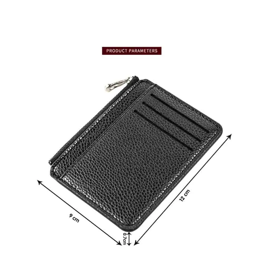 Zipper Card Case Multifunctional Card Holder Multi Slot Wallet Zippered Pocket Wallet For Daily Use Outdoors Travel