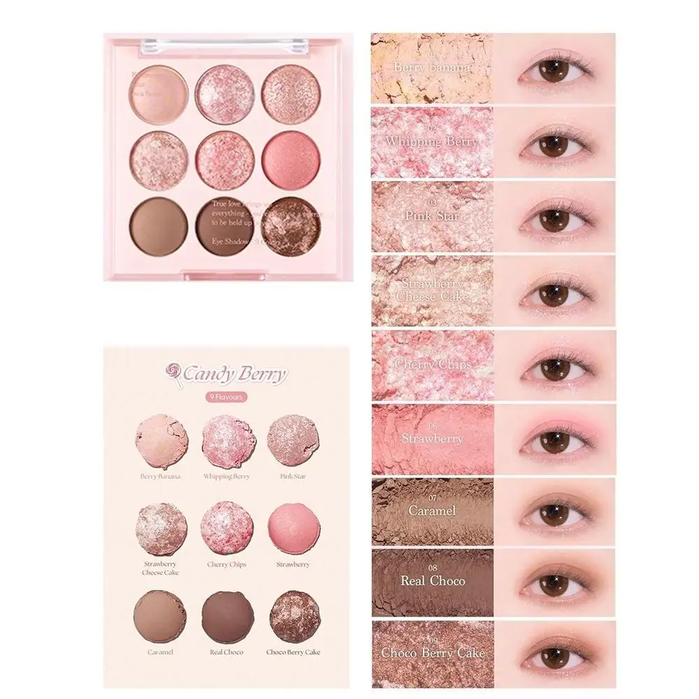 Ice Cream Eyeshadow Palette Glitter Women Rose Aegyosal Blush Oat Milk Tea Purple Eye Shadows Cool Tone Korean Makeup Cosmetics