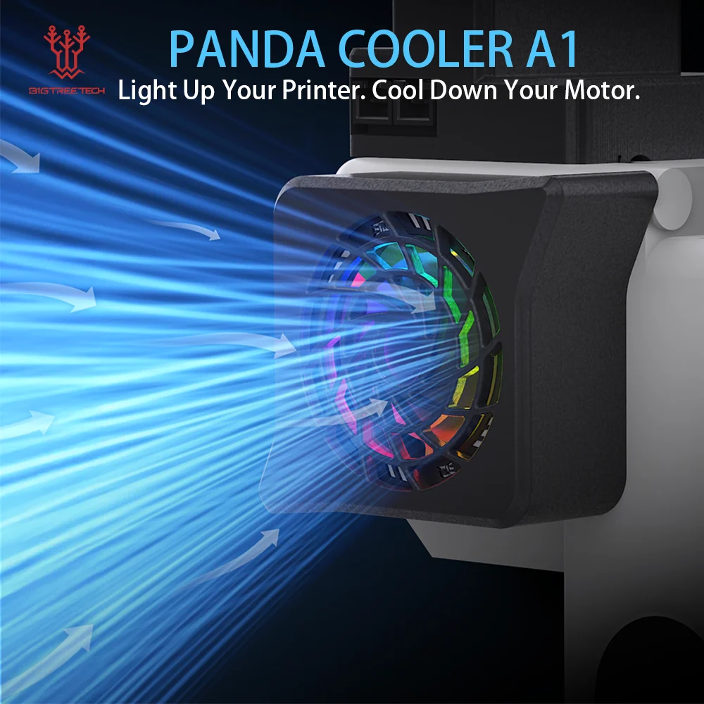 

Охлаждающий вентилятор BIGTREETECH Panda Cooler A1 с чипом ESP32 RGB H2D, индикатор состояния цвета для Bambu Lab A1 A1 Mini 3D-принтер