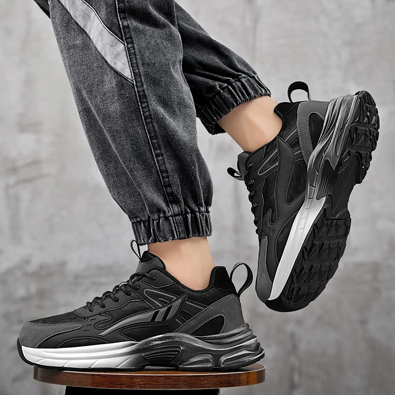 men's casual sports shoes four season fashion versatile comfortable outdoor breathable wear-resistant running leisure sneakers