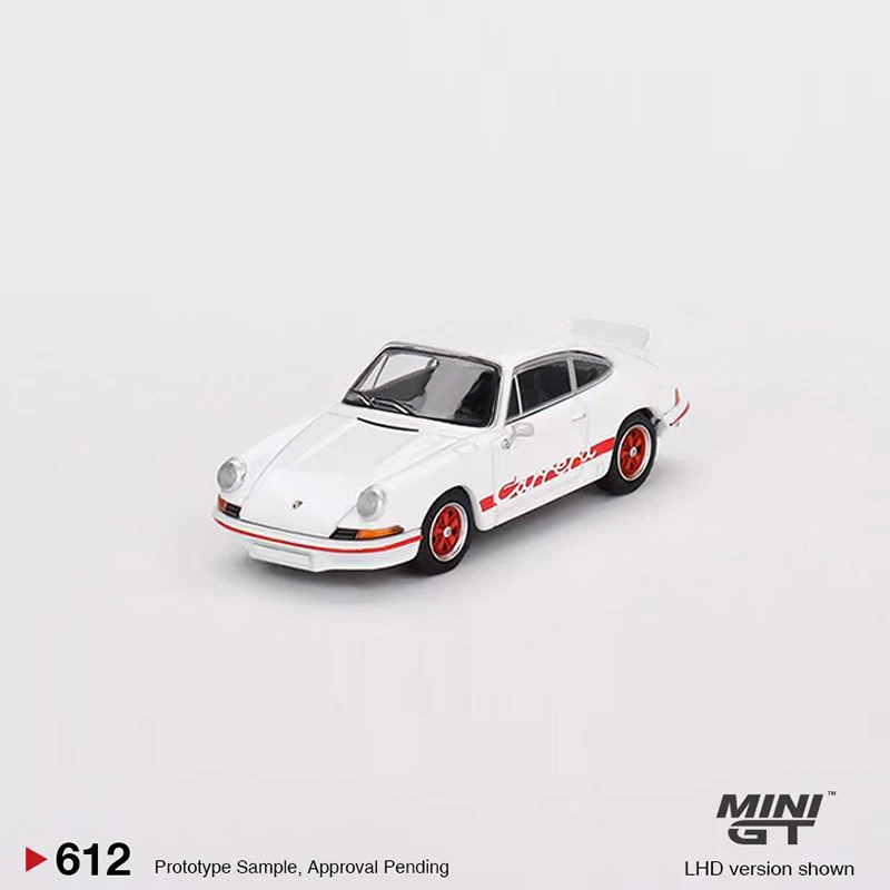 لعبة سيارة موديل سيارة صغيرة GT 1:64 911 Carrera RS 2.7 Grand Prix سبيكة مركبة # 612 هدايا مجموعة العرض البيضاء