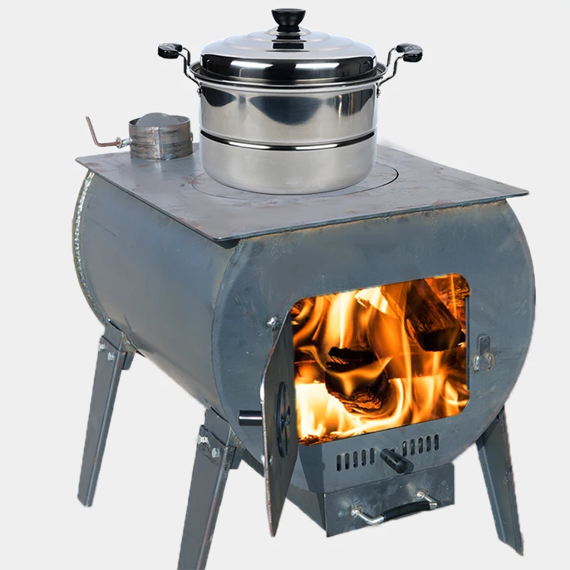 S Outdoor Multifunctional Indoor Wood Stove Heating Household Rural Wood Stove Indoor Portable Cooking Multi-purpose Wood Stove