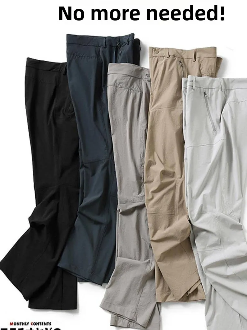 

Ultra-Thin Qui-Dry Breathable Outdoor Sports Casual Pants Summer Windproof Water-Resistant Lightweight Straight Leg Trousers