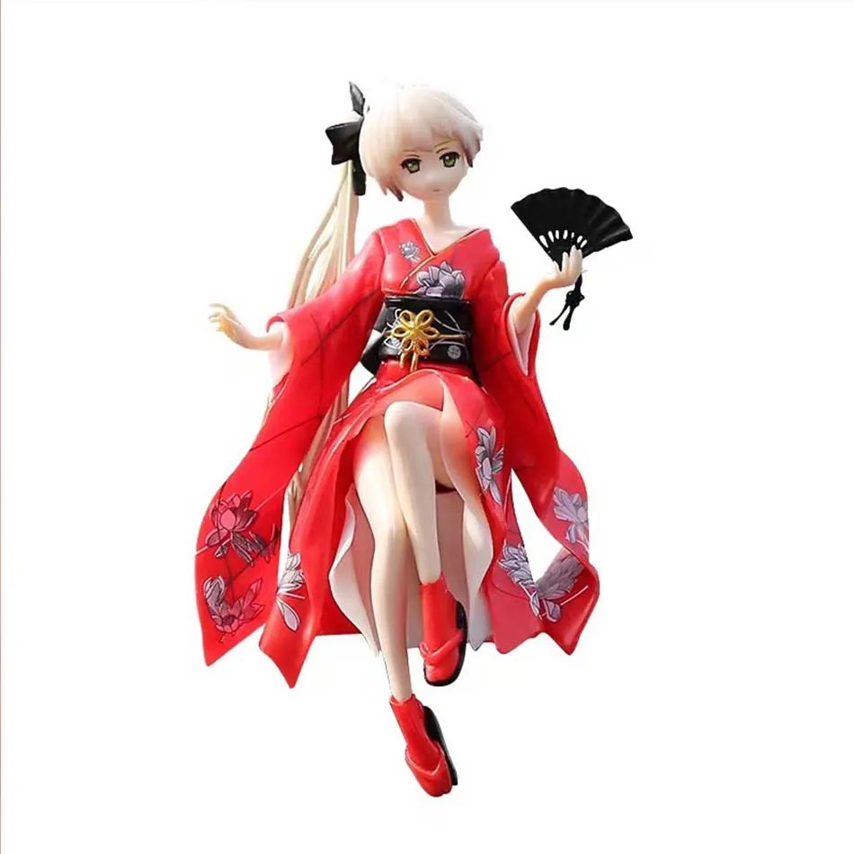 Hot sold Car Interior Decoration Anime Kimono Kasugano Sora Sword Action Figures Model Auto Dashboard Ornaments Accessories T