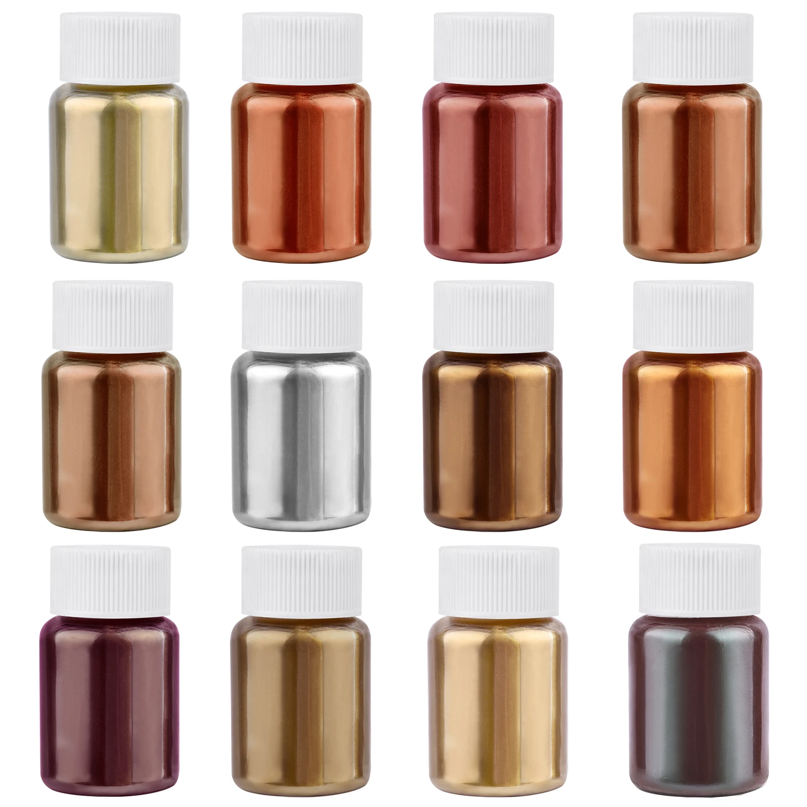 20ml/Bottle Mirror Metal Texture Pearl Powder Epoxy Resin Colorant Glitter Marble Metallic Pigment Resin Mold Dye Jewelry Making