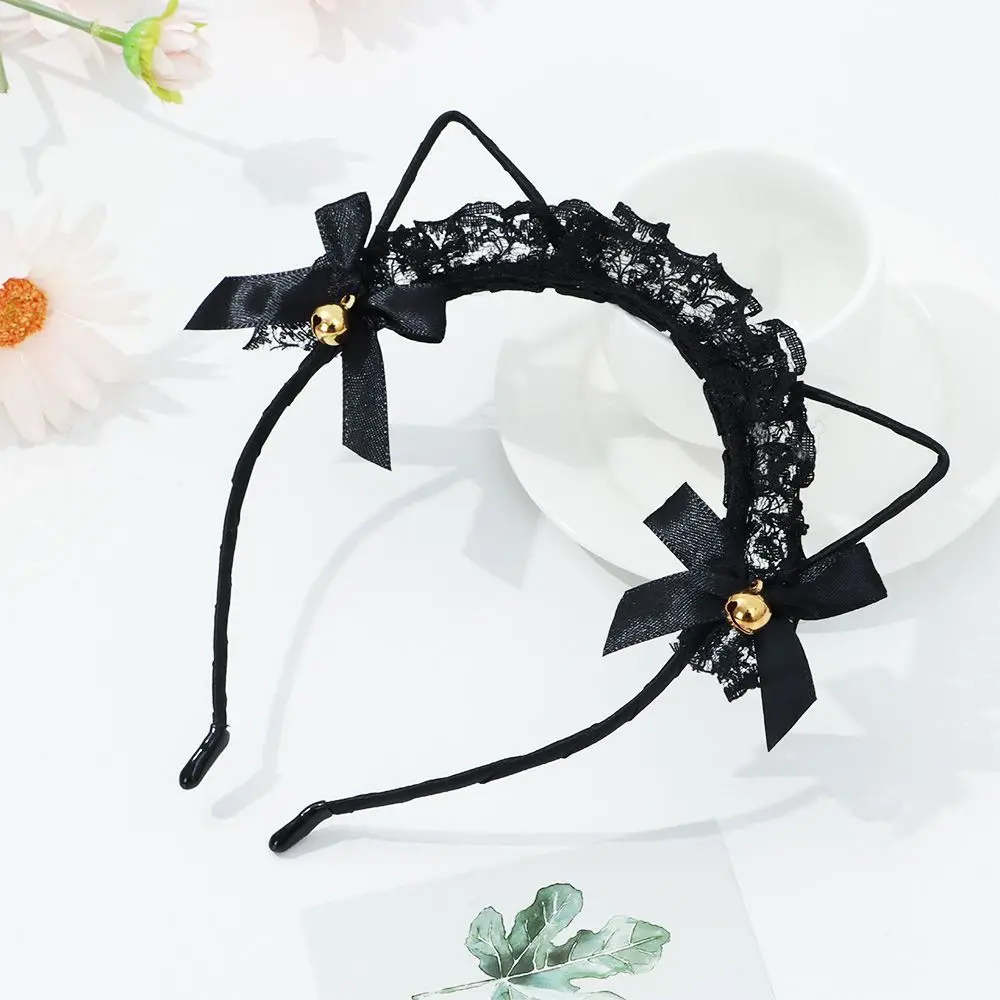 Cute Lace Black Cat Ears Headband Women Girls Hair Hoop Party Decoration Sexy Lovely Cosplay Halloween Costume Hair Accessories