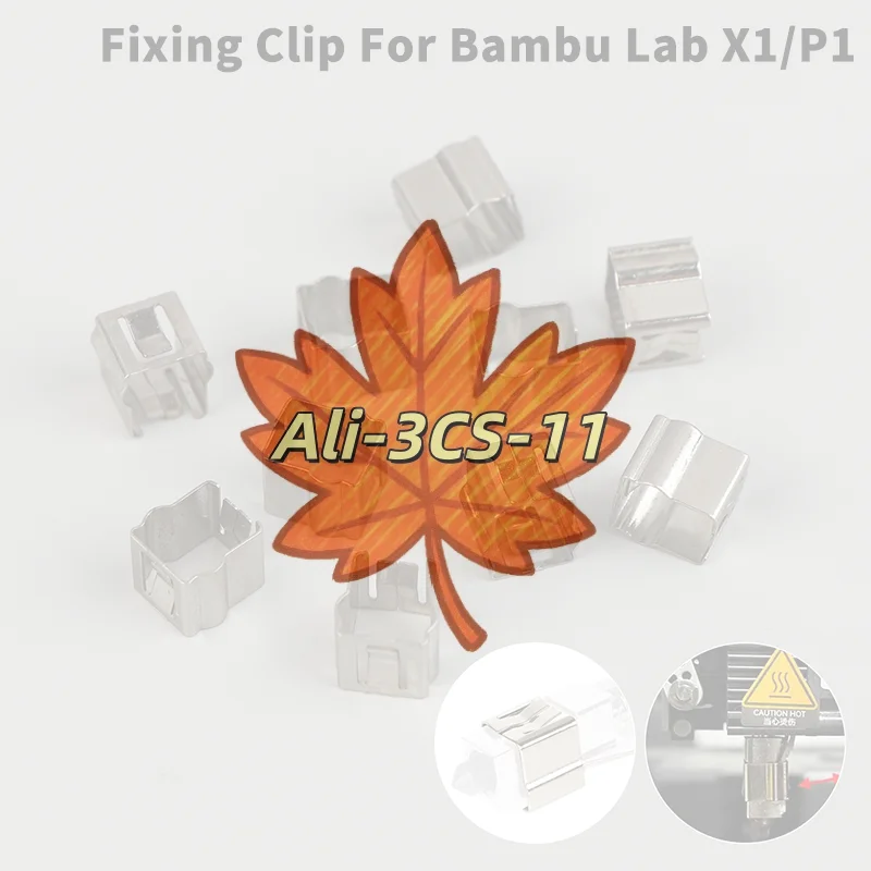 

Hotend Fixing Clip for Bambu Lab X1C, P1P, P1S, H2D –Secures Thermistor&Heater Cartridge,Spring Steel Clip Replacement, 10/20PCS