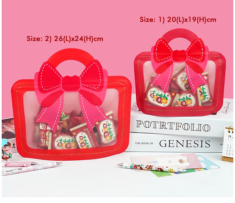 30 Stück Bogen-Snack-Verpackungsbeutel, tragbares Design, Kosmetik, Süßigkeiten, kleine Gegenstände, Aufbewahrung, selbstklebende Cartoon-Bogen, tragbare Geschenktüte – Detail 9