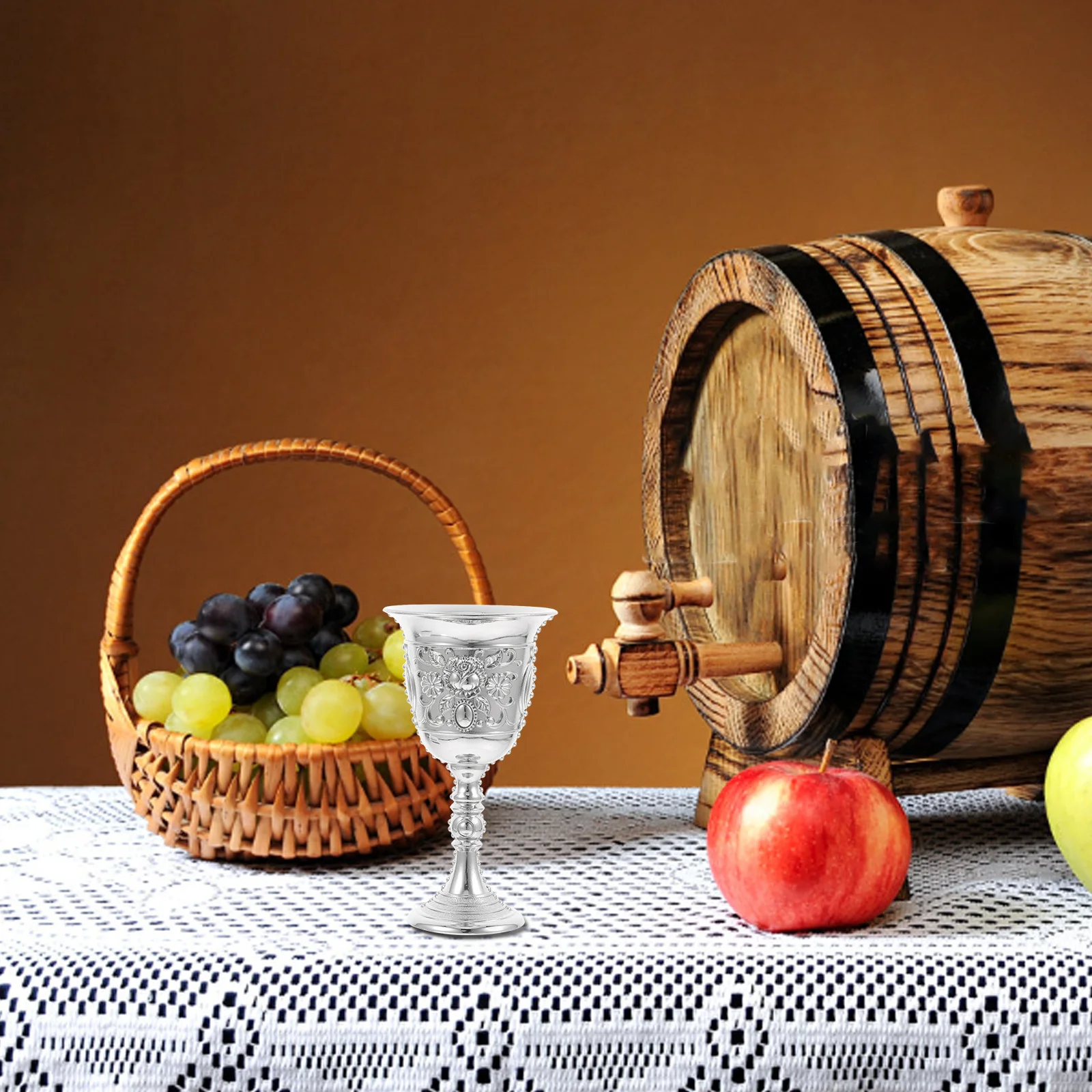 

Retro Stylish Wine Cup Aluminum Alloy Small Liquor Cup Multipurpose Drink Accessory Cocktail Whiskey Beer Juice Glass