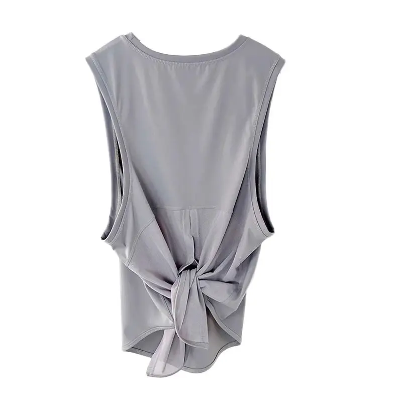 Qui Dry Canotta Donna Estate Sottile Allentato Fitn Corsa Yoga Pilates Cover up Top Poliestere 00% Materiale Conent