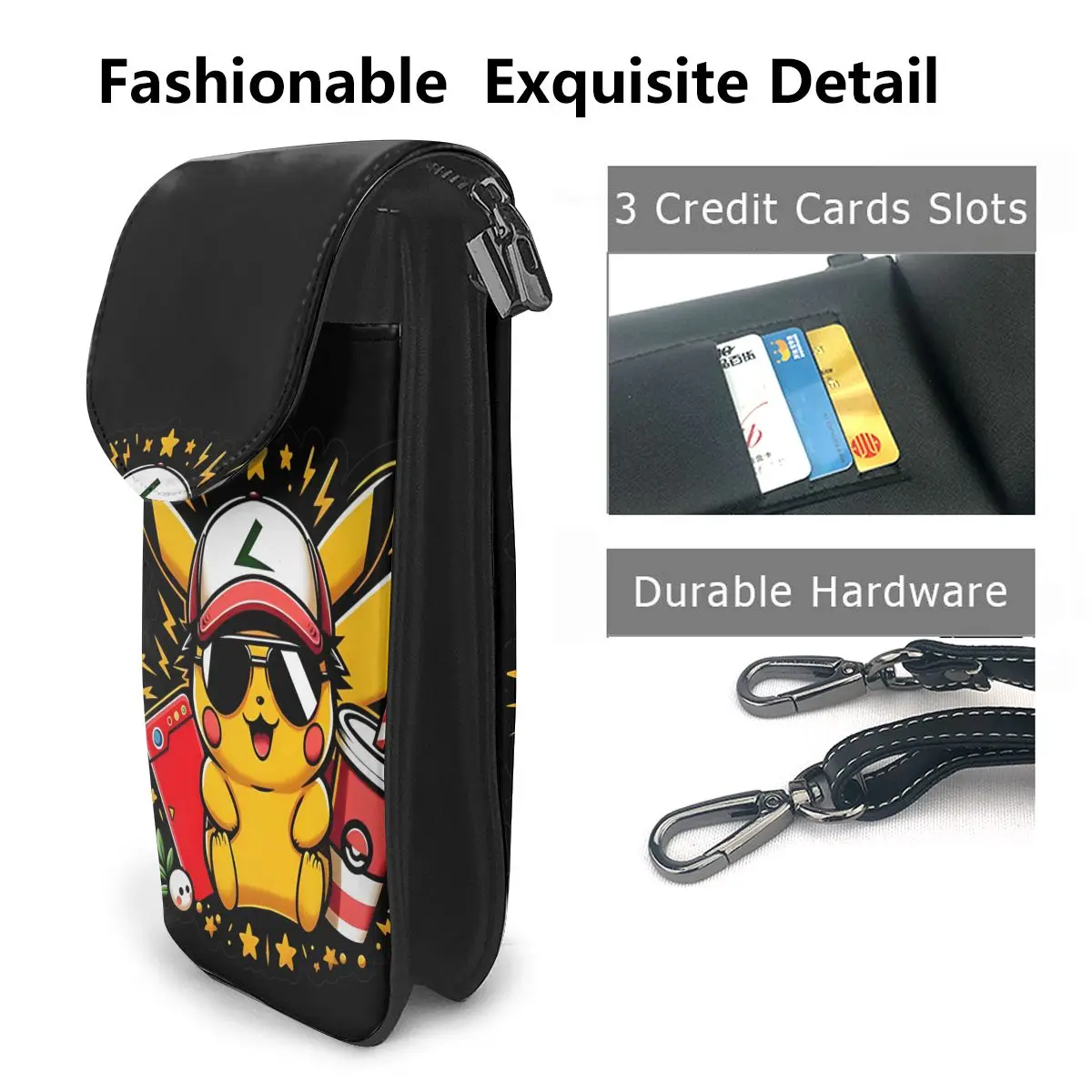 Cool Items Pokemon Pikachu Shoulder Bag Work Leather Women Bags Woman Fashion Stylish Purse