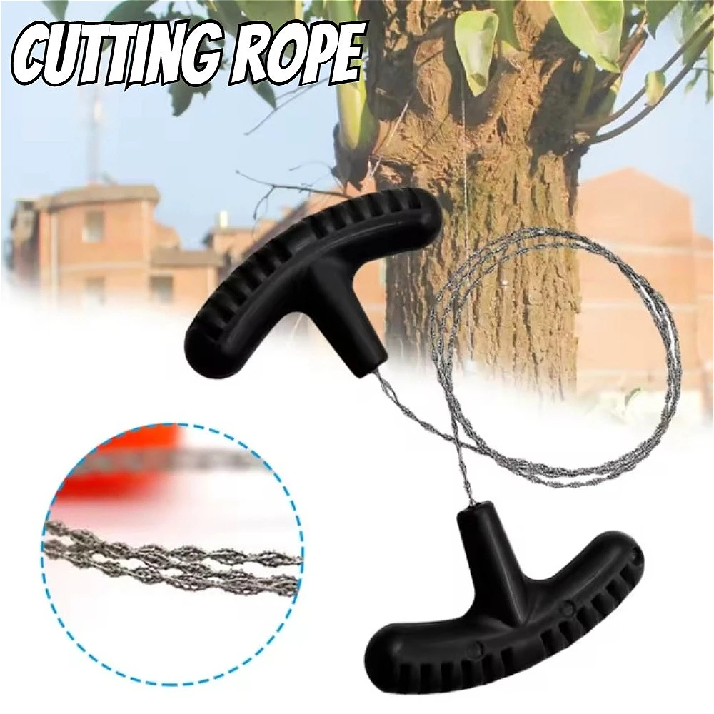

Portable Stainless Steel Wire Saw Outdoor Camping Hiking Survival Tool Lightweight Durable Emergency Kit Gear Accessories