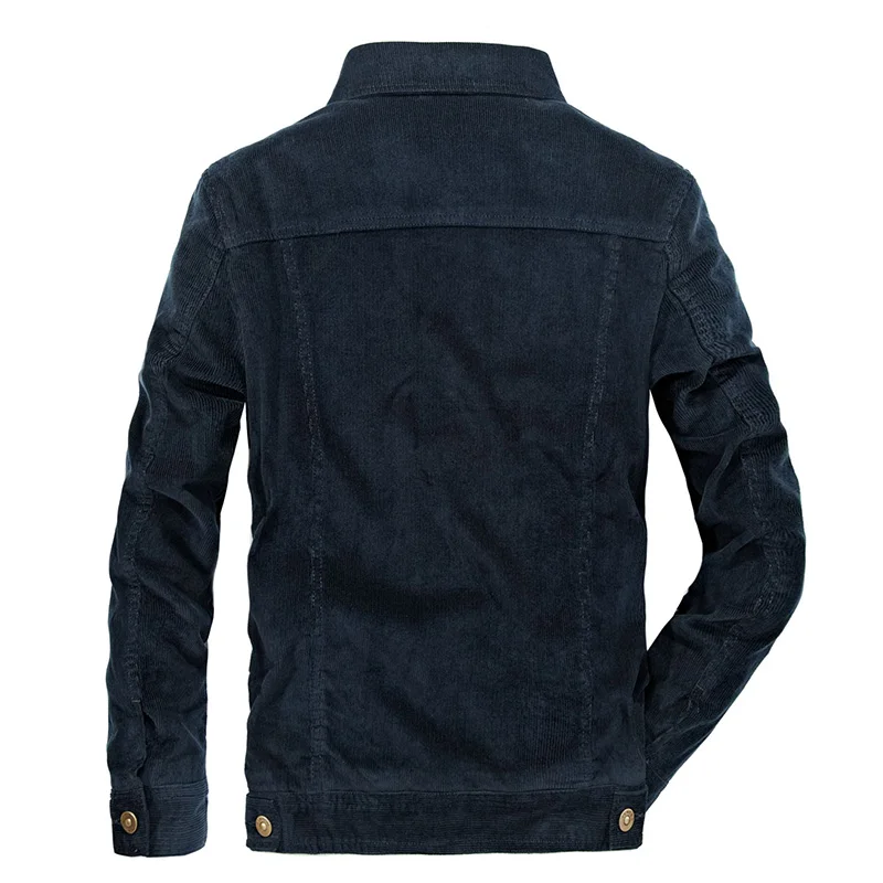 New Men\'s Corduroy Jacket Male Outerwear Spring Autumn Oversized Solid Casual Jacket Men Clothing Coats