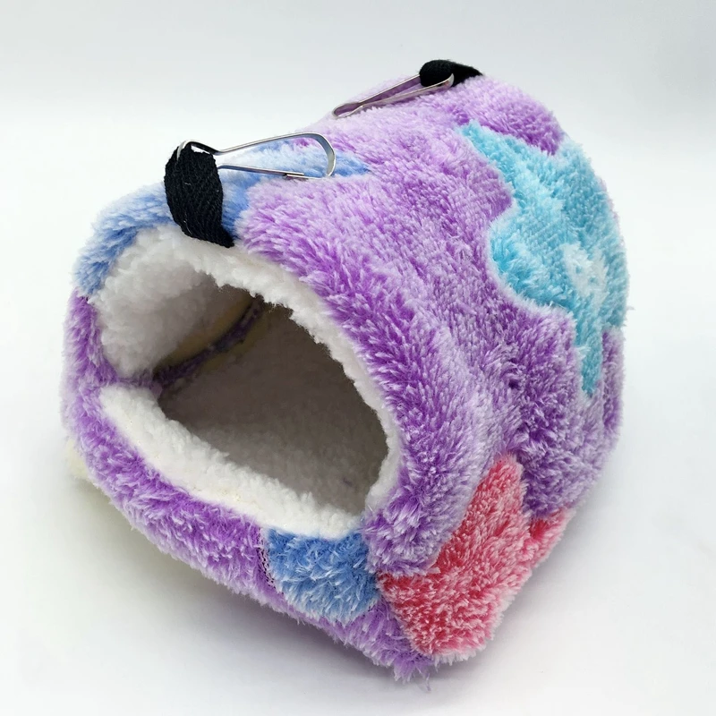 Hamster House Warm Soft Beds And Houses Rodent Cage Printed Hammock for Rats Cotton Guinea Pig Accessories Small Animal