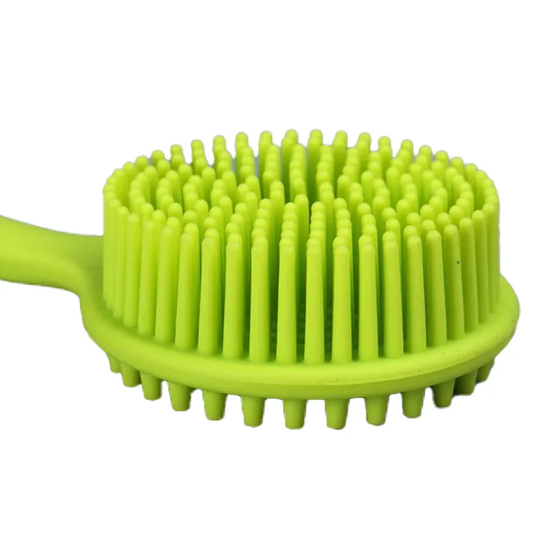 Multifunctional Silicone Brush Body Shower Handle Bath Exfoliating Bathingmassage Brushes Cleaning Scrubbers Exfoliator Tool