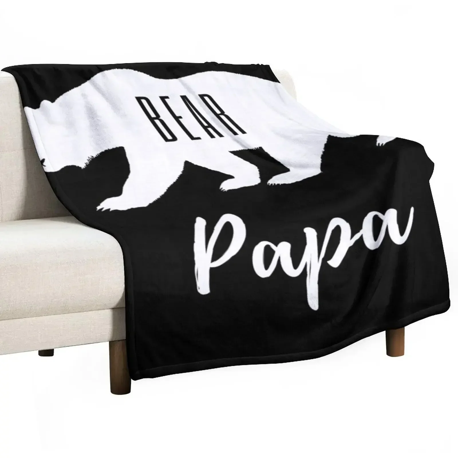 Papa Bear Throw Blanket Decorative Sofa Luxury Throw Blankets