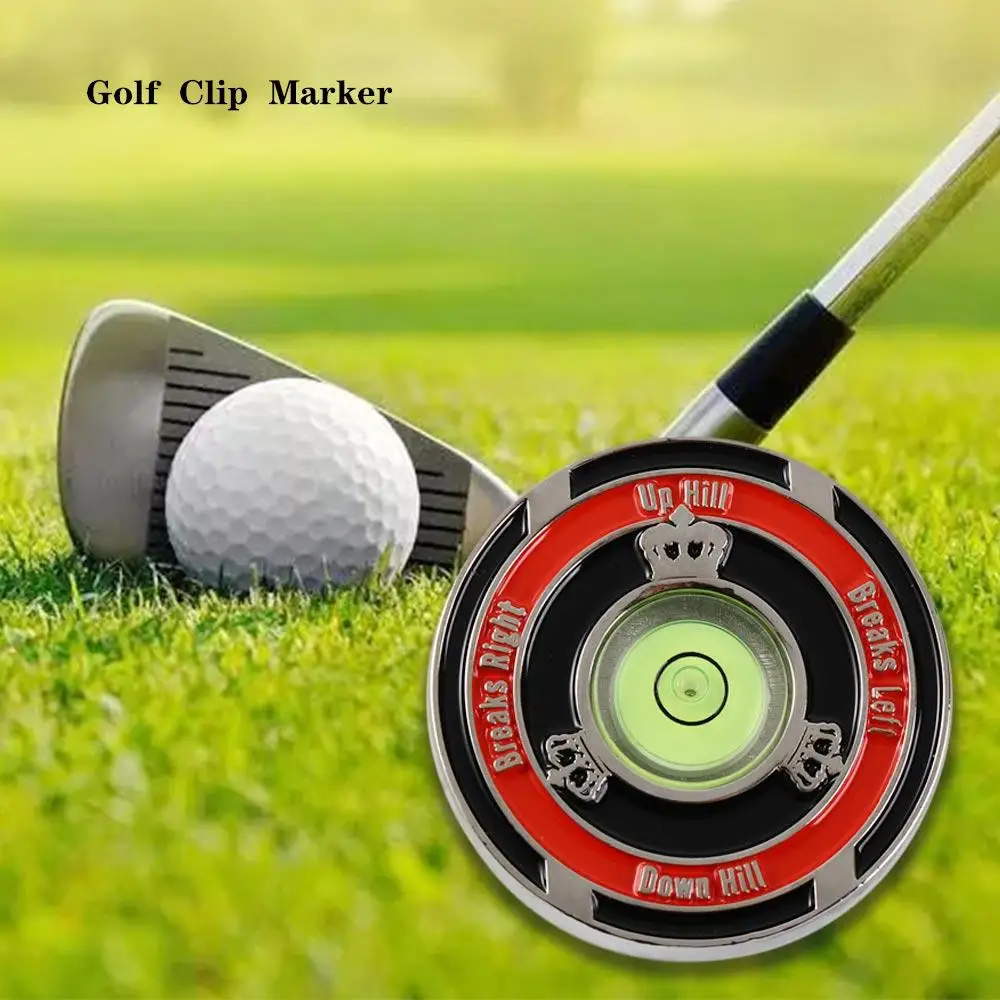 

Training Aids Kirsite Golf Green Reader Metal Two-sided Golf Hat Clip Marker 1.57in High Precision Golf Ball Marker Girl