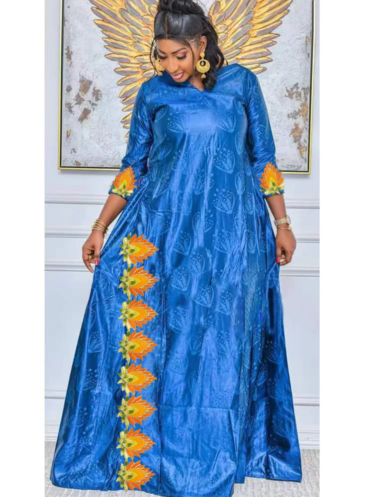 Vestido Bazan clássico formal estilo africano Robe essencial para Ramadan