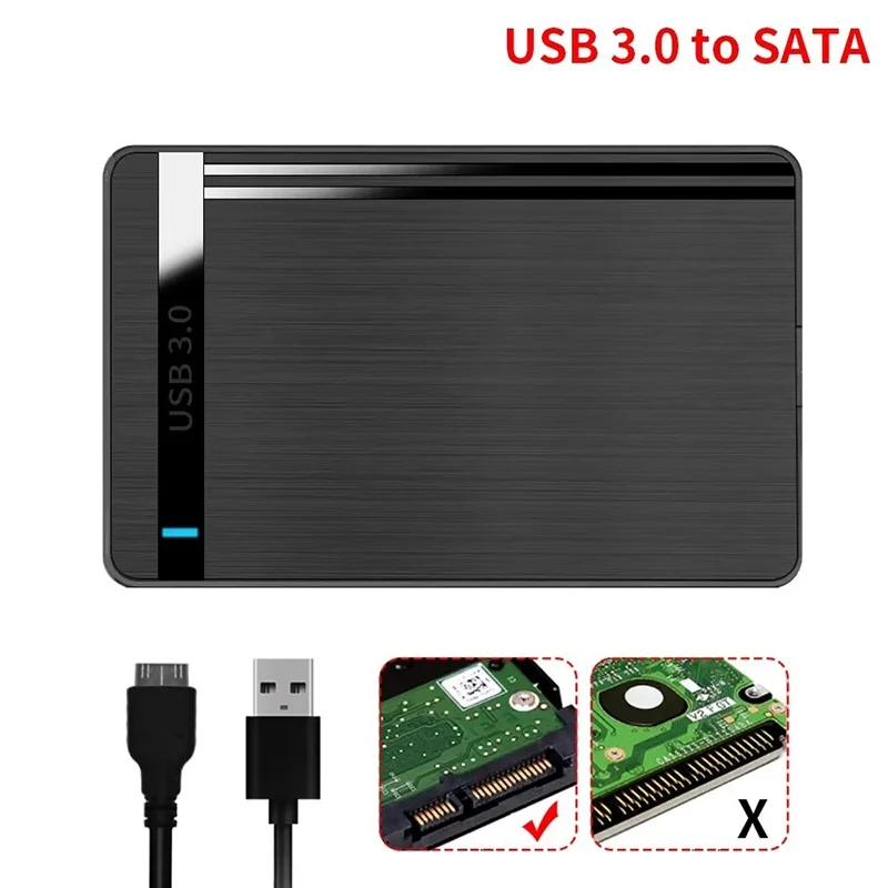 2.5 بوصة حاوية القرص الصلب الخارجي USB 3.0/2.0/النوع C إلى SATA حافظة القرص الصلب SATA نوع C HDD الضميمة للكمبيوتر المحمول