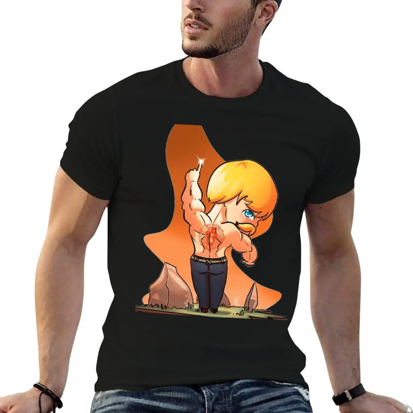 

Escanor - TinyCartoon T-Shirt funny t shirts cotton t shirts for man cotton soft t shirts for man pack white T-Shirt