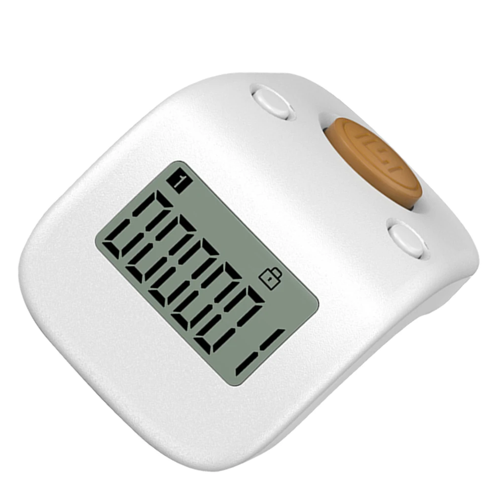 

Rechargeable Finger Counter Digital Tally Clicker Silica Gel Black Electronic Handheld Small Number Portable Lightweight Silent