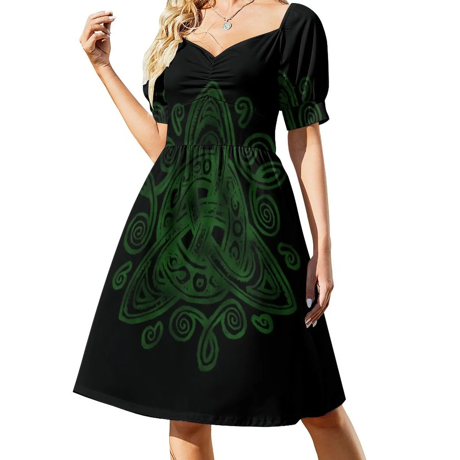 

Celtic Design 2 Short Sleeved Dress evening dresses luxury 2025 Long veiled dresses Dress