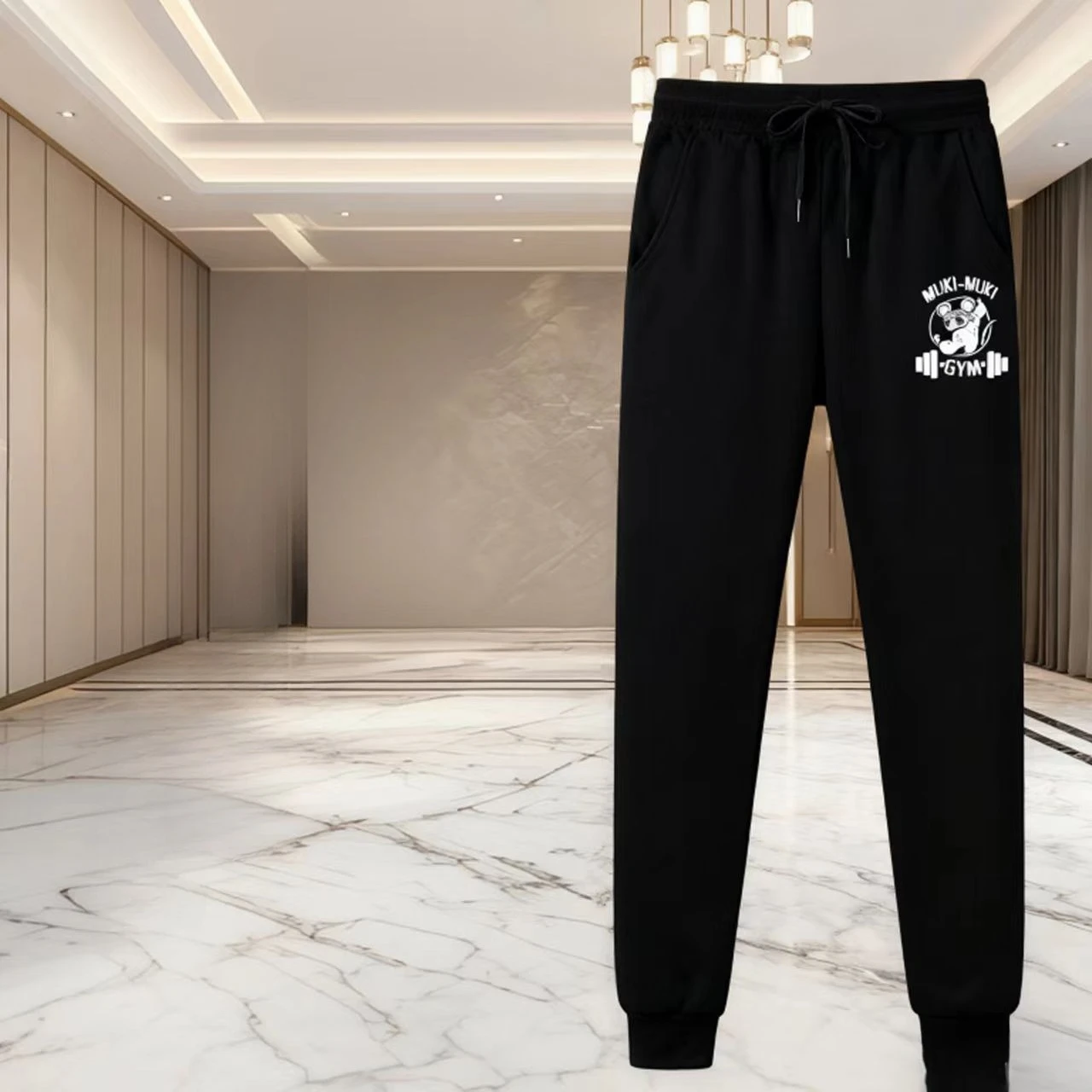 

For both men and women, there are printed casual drawstring jogging pants and casual sweatpants for autumn and winter