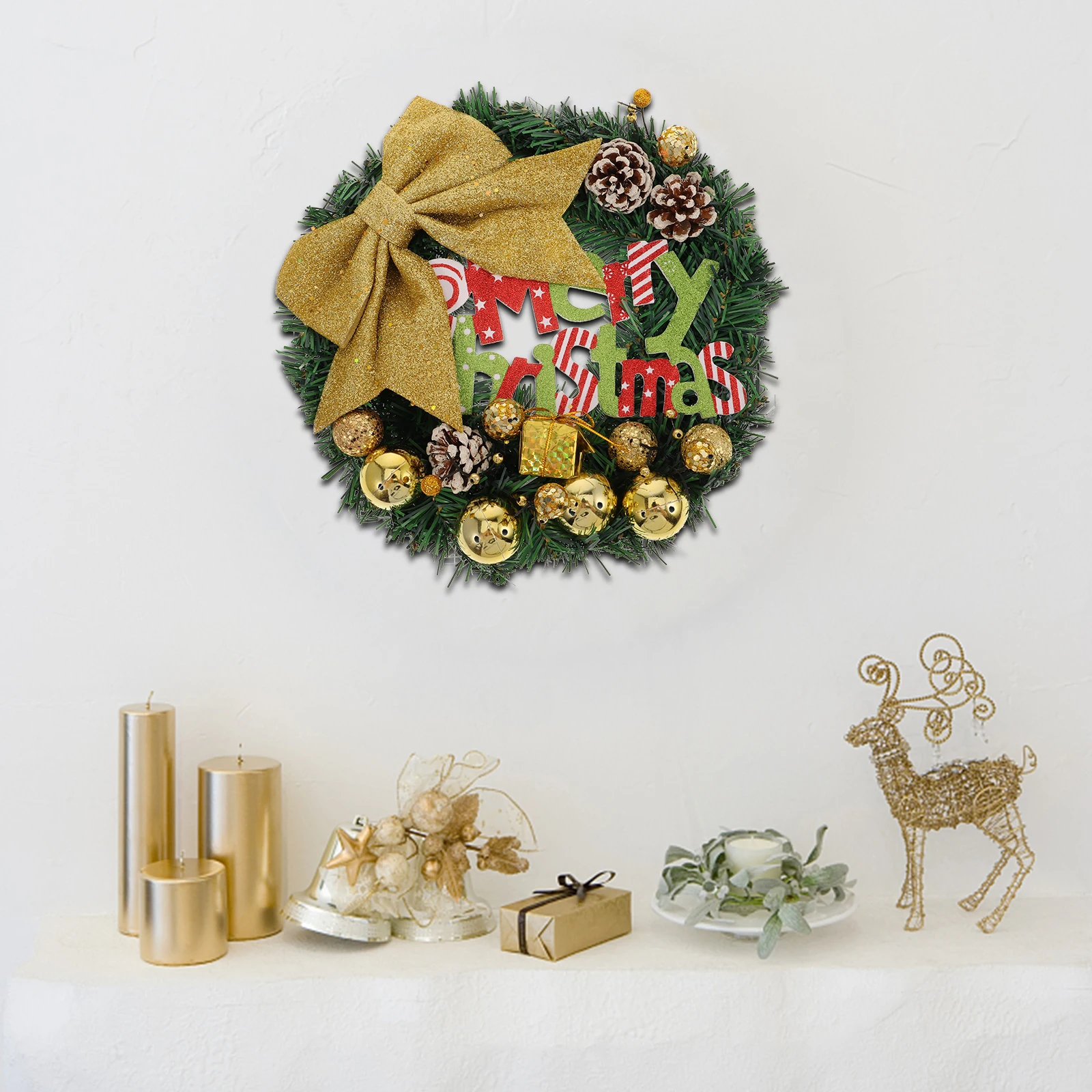 

Christmas Ornaments Wreath Garlands Korean Version Decorative Front Door Decorations