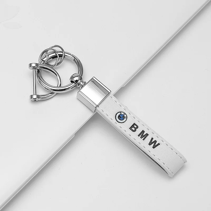 1pcs Car Key Chain Logo Keyring Leather Keychain For BMW E46 E90 E39 E60 E36 E30 E61 E91 E92 E87 E70 E83 F10 Keychain Accessorie