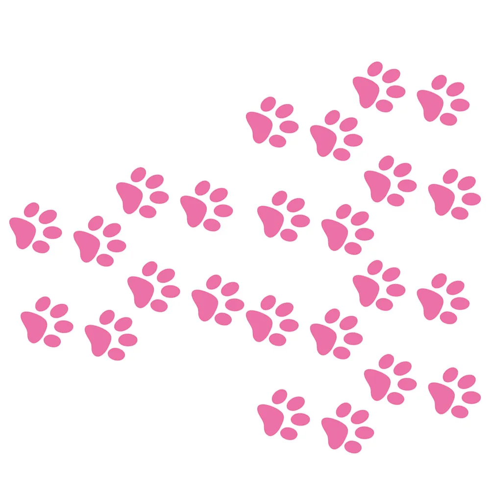 

24Pcs Cat Footprint Car Sticker Premium PVC Decals Fun Car Decoration No Traces After Removal Cat Footprint Decal
