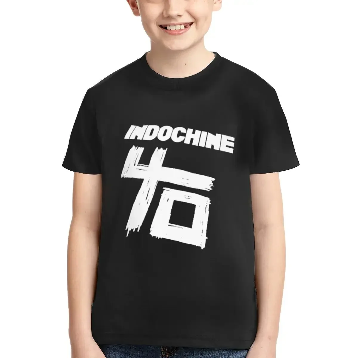 

Indochine Rock T Shirt - Short Sleeve Crew Neck Soft Fitted Tee Shirts for Teen Girl & Boy