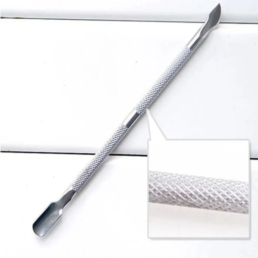 Double Sided Cuticle Remover New Silver Nail Care Tool Manicure Stainless Steel Nail Cuticle Pusher