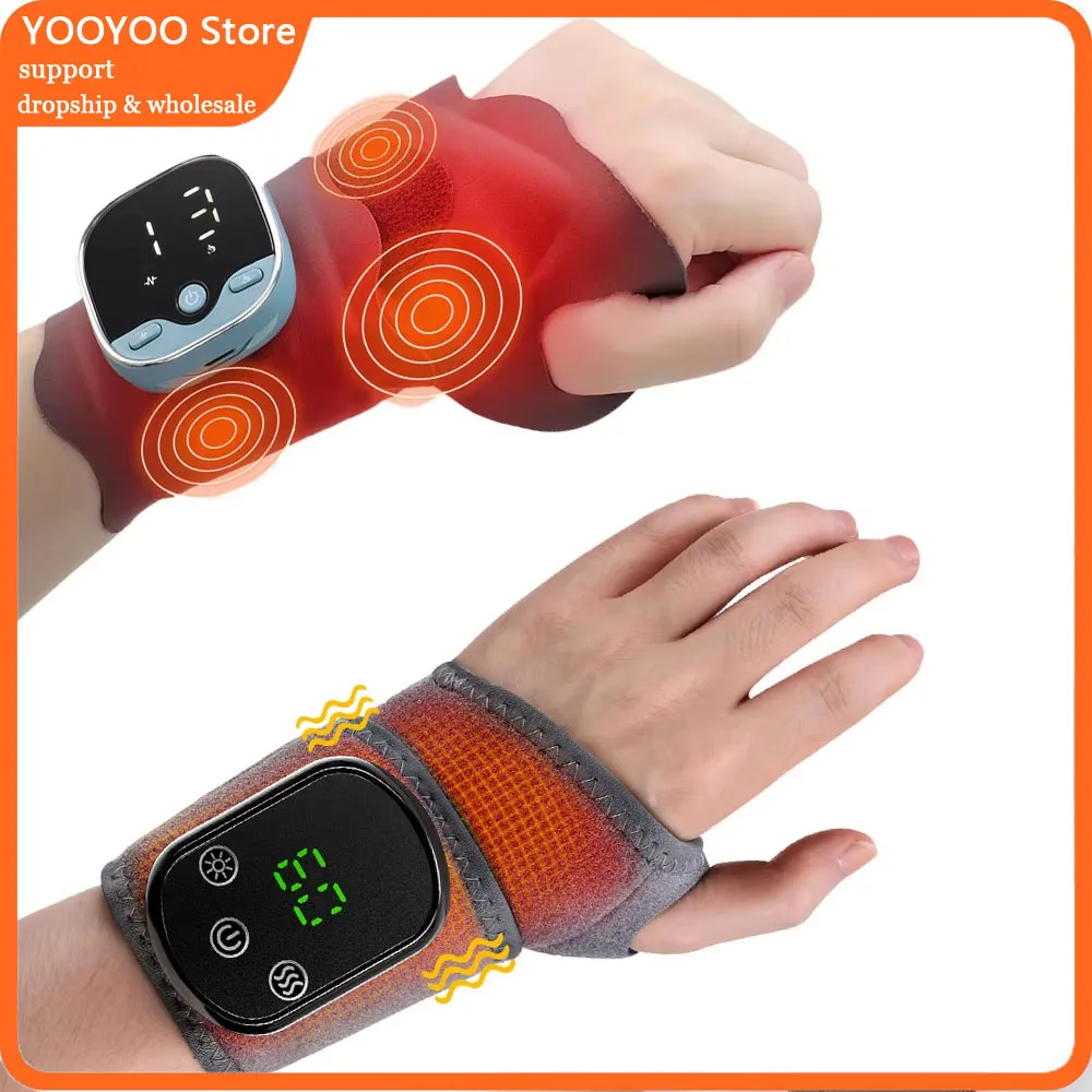 

Электрический массажер на запястье с голосовой передачей, графеновый нагрев, горячий компресс, ремешок на запястье для снятия теносиновита