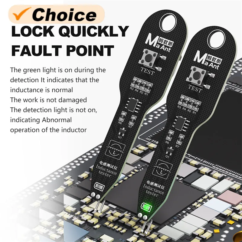 

MaAnt M093 тестер катушек материнской платы, детектор индуктора, инструмент для ремонта ПК, электромагнитная индукция, быстрая проверка неисправностей