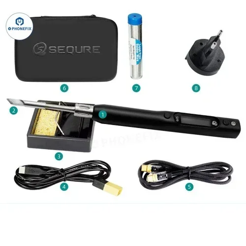 Saldatore elettrico portatile S99 S60 con kit adattatore compatibile con punta C245 C210 per strumenti di riparazione penna per saldatura PCB telefono