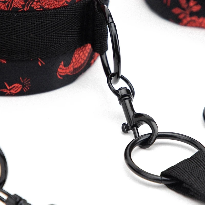 BLACKWOLF Under Bed Restraint Set Handcuffs Ankle Cuffs BDSM Bondage Straps Adult Games Sex Products Erotic Toys For Couples