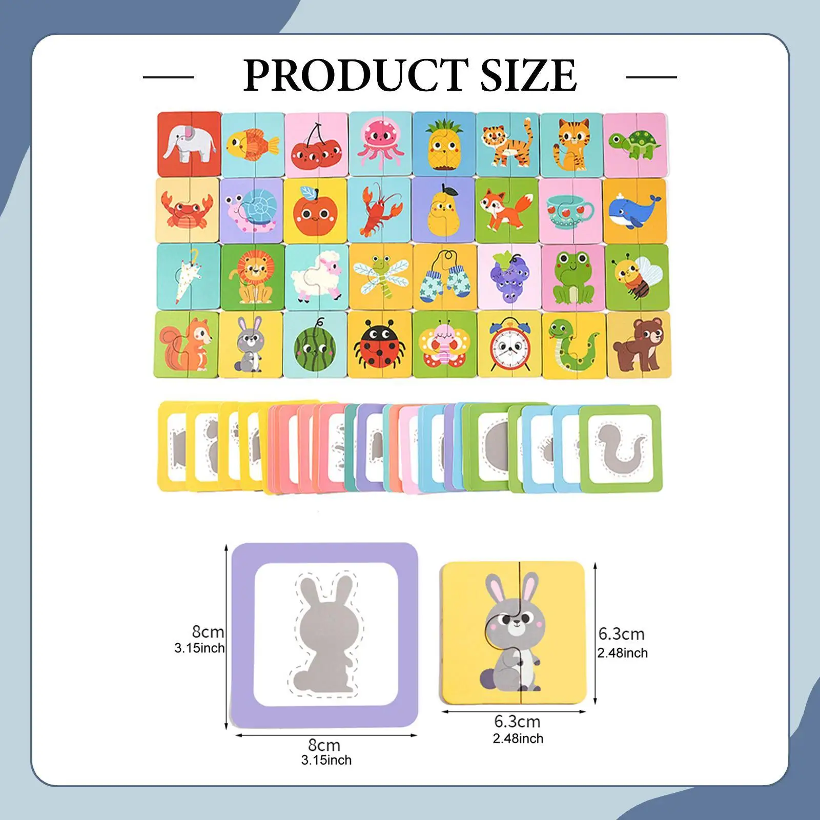 Puzzle coordinati Rompicapo Colore Forma Cognizione Gioco educativo di abbinamento ombra per l'intrattenimento Interazione familiare