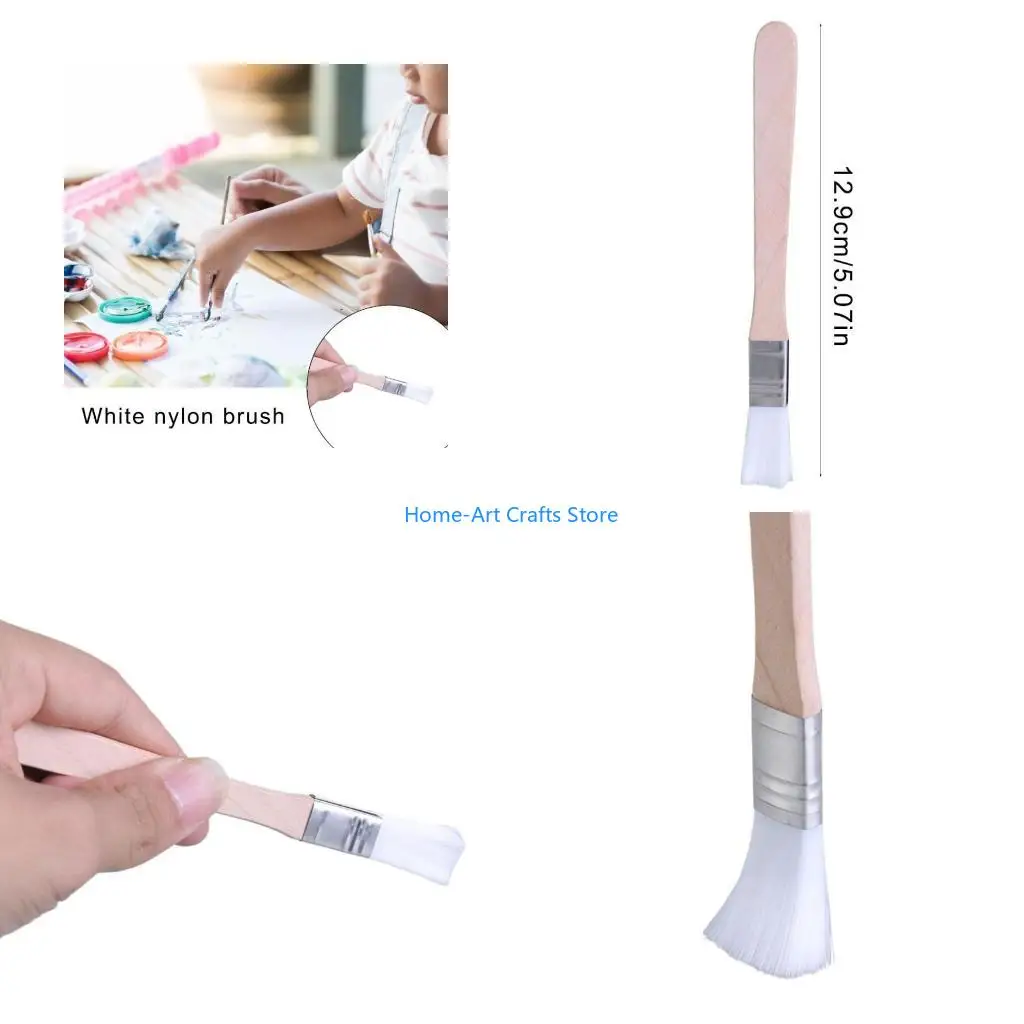 Y3NA 12Pcs Multipurpose Soft Nylon Bristles Paint Brushes for Home and Studio Use