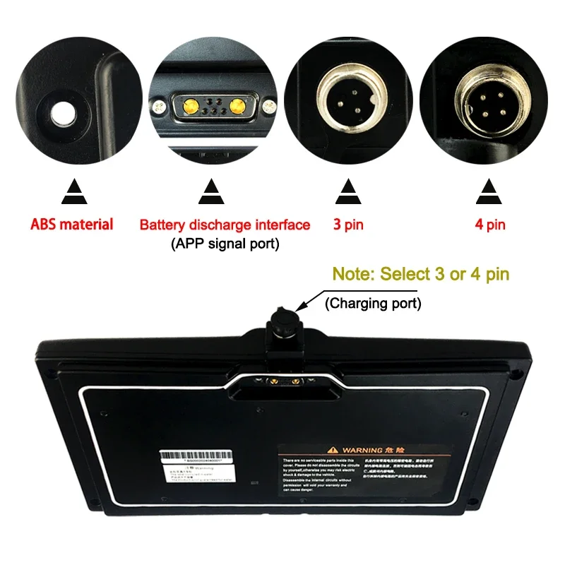 54.8V 4400mAH 3-pin/4-pin SELF BALANCING Skateboard Battery for Xiaomi Ninebot Segway MINI Lithium Cell Connection App with BMS