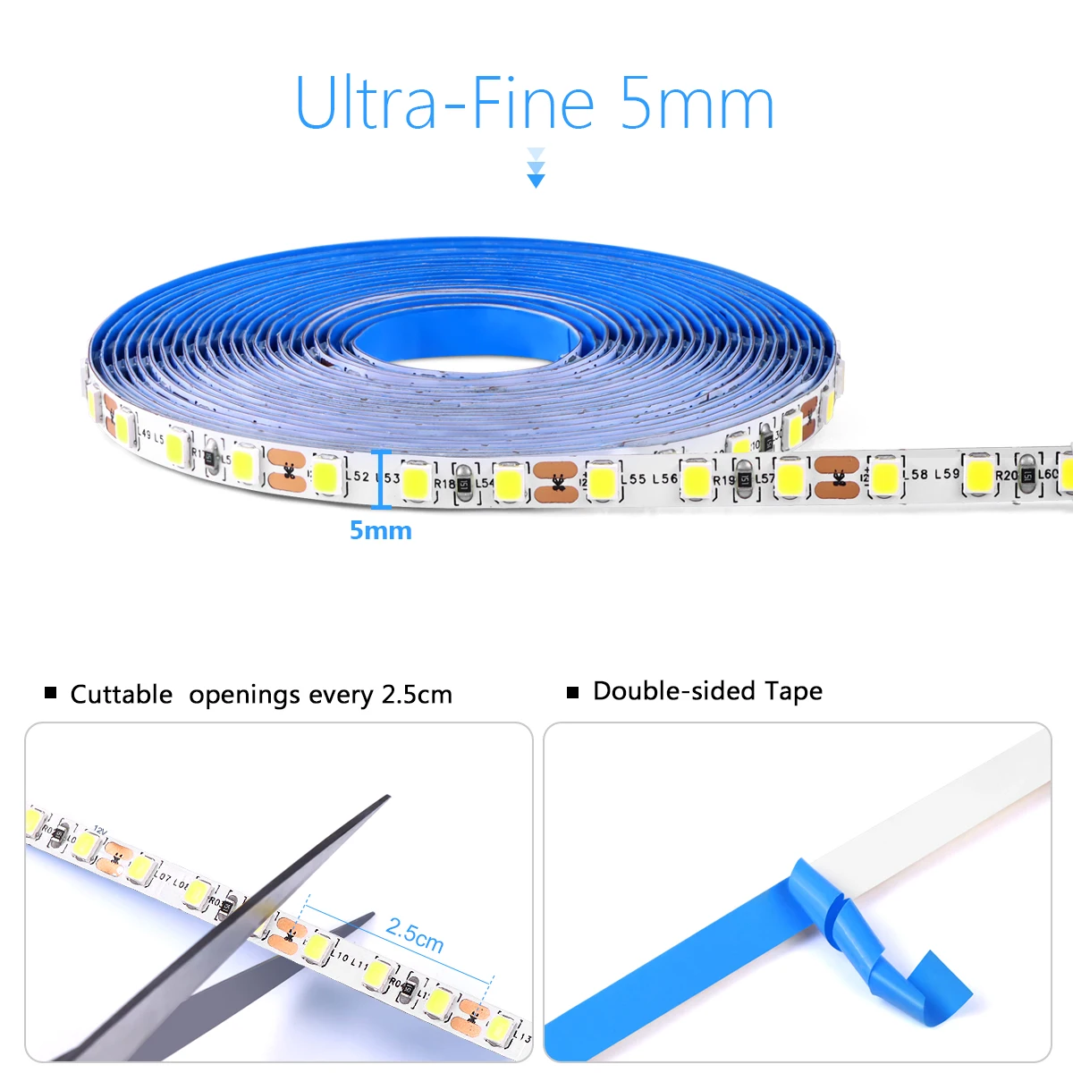 12V Hand Sweep Sensor and Touch Switch Dimmable LED Strip Lights Shelf Pantry Showcase Cupboard Cabinet Staircase Backlight Lamp