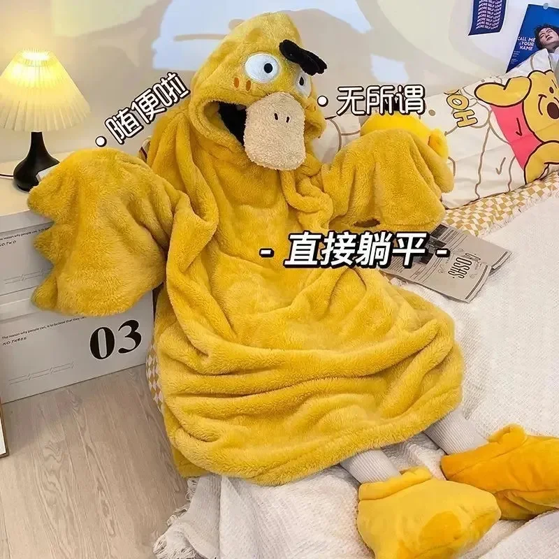 Disfraz Premium de Anime para Adultos, Cosplay de Psyduck, Disfraces de Halloween, Pijama Divertido de Una Pieza, Pijama de Navidad, Carnaval, Coslin Coszei