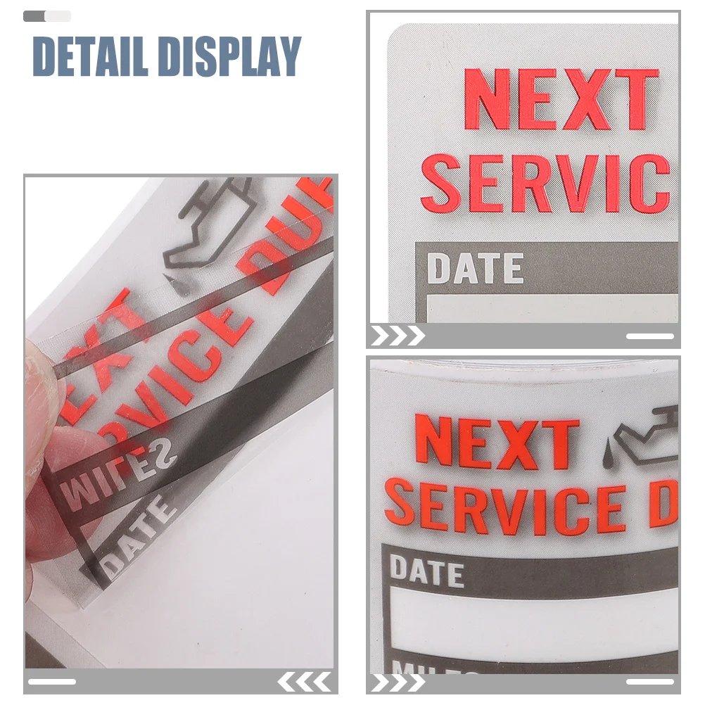 

4pcs Oil Change Reminder Stickers Adhesive Car Window Label For Maintenance Tracking Date Mileage Writeable Removable